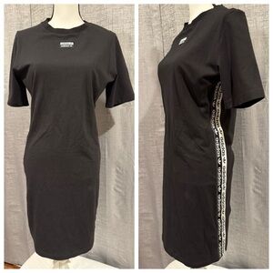 Adidas Black Dress with Logo Side Stripe - XL (A015)